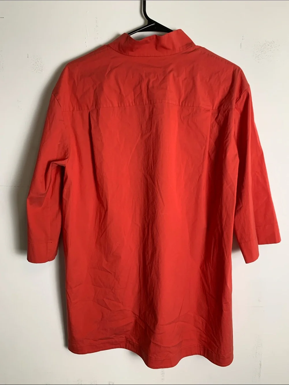 Lafayette 148 New York Coral Button-Front Mandarin Shirt - Picture 5 of 5